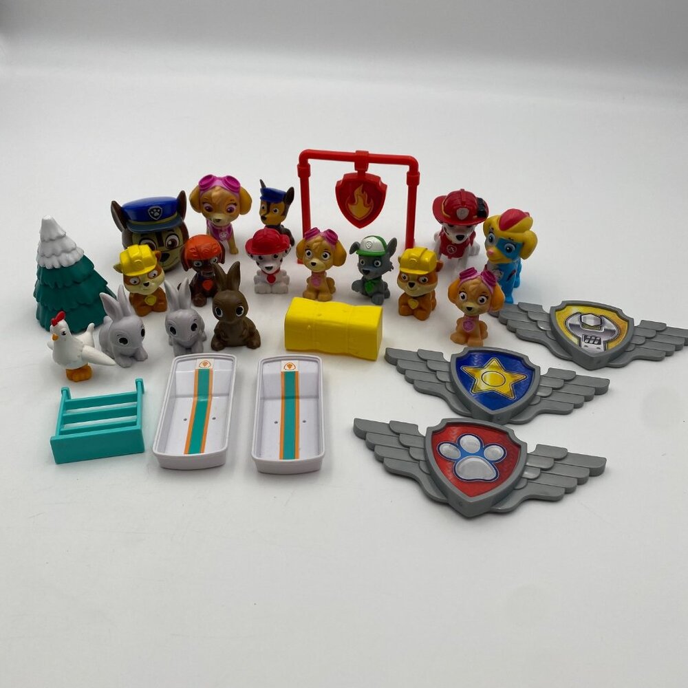Paw Patrol Action Figures & Accessories Toys Cake Topper Chase Rubble Skye Bunny